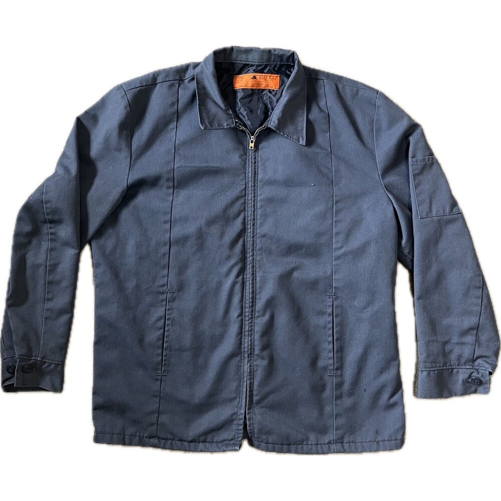 VTG 70s-80s, Made in the USA • Red Kap Mens Quilted Line Work Jacket Mens L